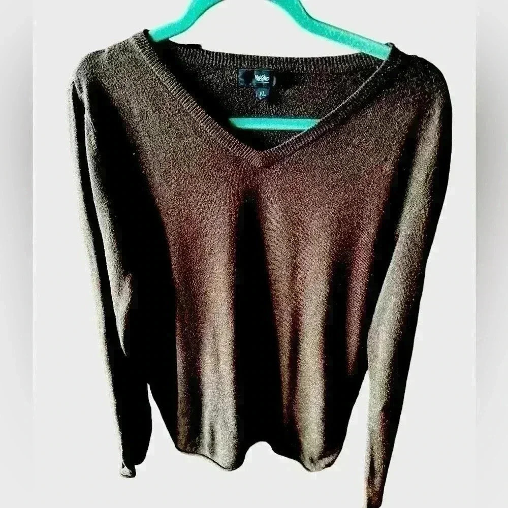 Vintage Mossimo XL brown V‎ neck light weight sweater GUC
